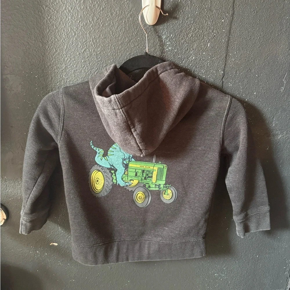 Kids Do Good Today By John Deere Gray Hoodie with Tractor Graphic